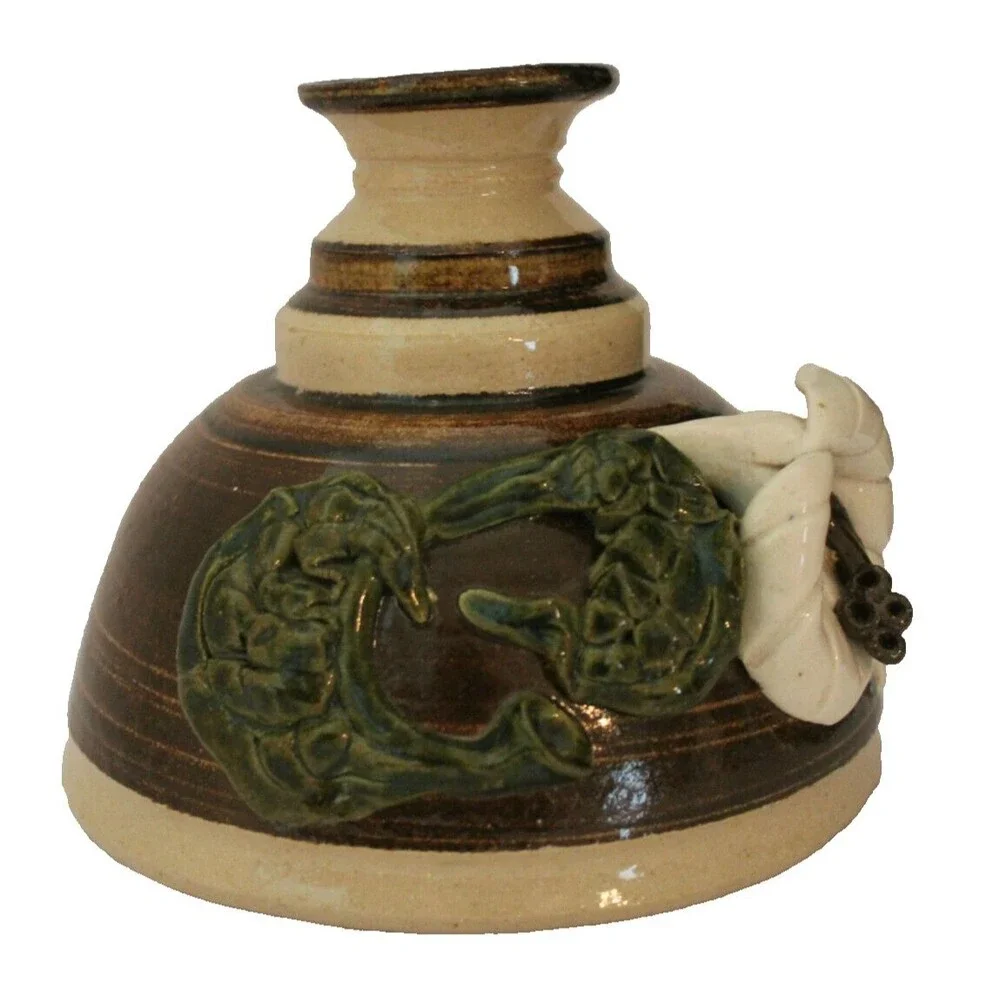 Studio Pottery American Handmade Art Vase - Unique One of a Kind, Dated 1997